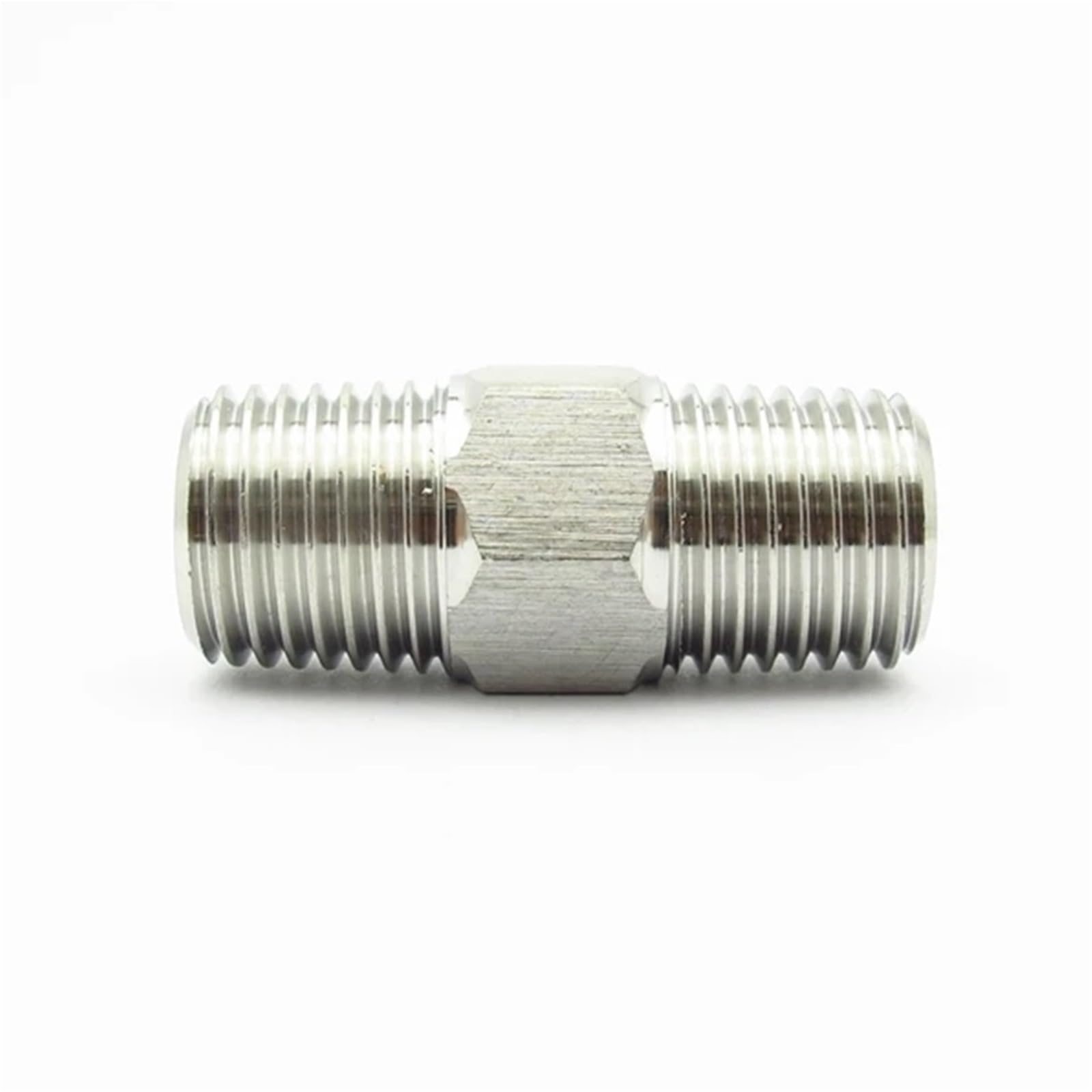 1/8" 1/4" 3/8" 1/2" 3/4" 1" NPT Male Thread 304 Stainless Steel Hex Nipple High Pressure Pipe Fitting Connector(1/8") Barb Fittings