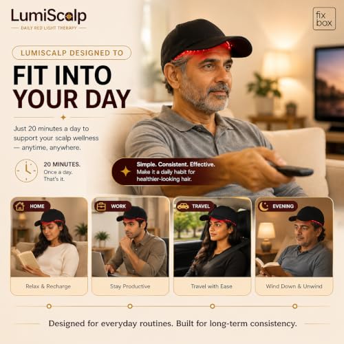 Image of LumiScalp Red Light Therapy Cap for Hair Growth | Stop Hair Fall & Reactivate Dormant Follicles| Wireless & Discreet| Auto Session, No Side Effects & Drug-Free| Laser Technology hair-root Regeneration and Scalp Health