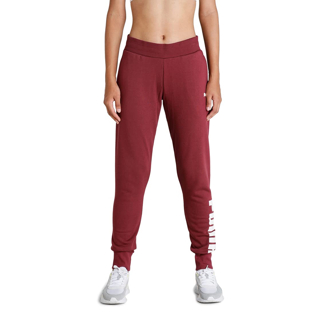 Puma Women's Ess Rebel Sweat Pant FL -Burgundy (58495004, Medium)