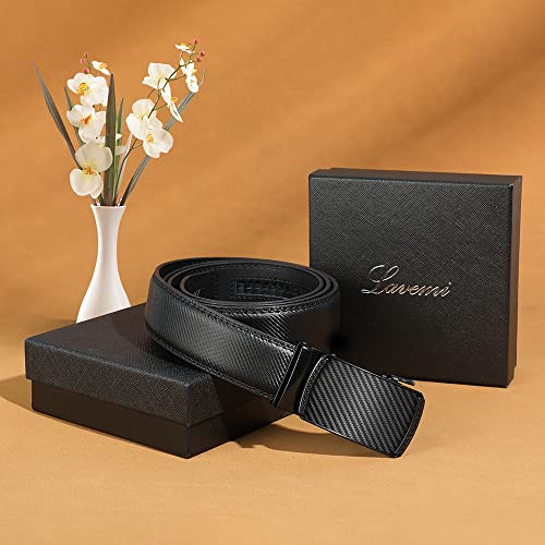 Image of Lavemi Men's Real Leather Ratchet Dress Belt with Automatic Buckle,Elegant Gift Box