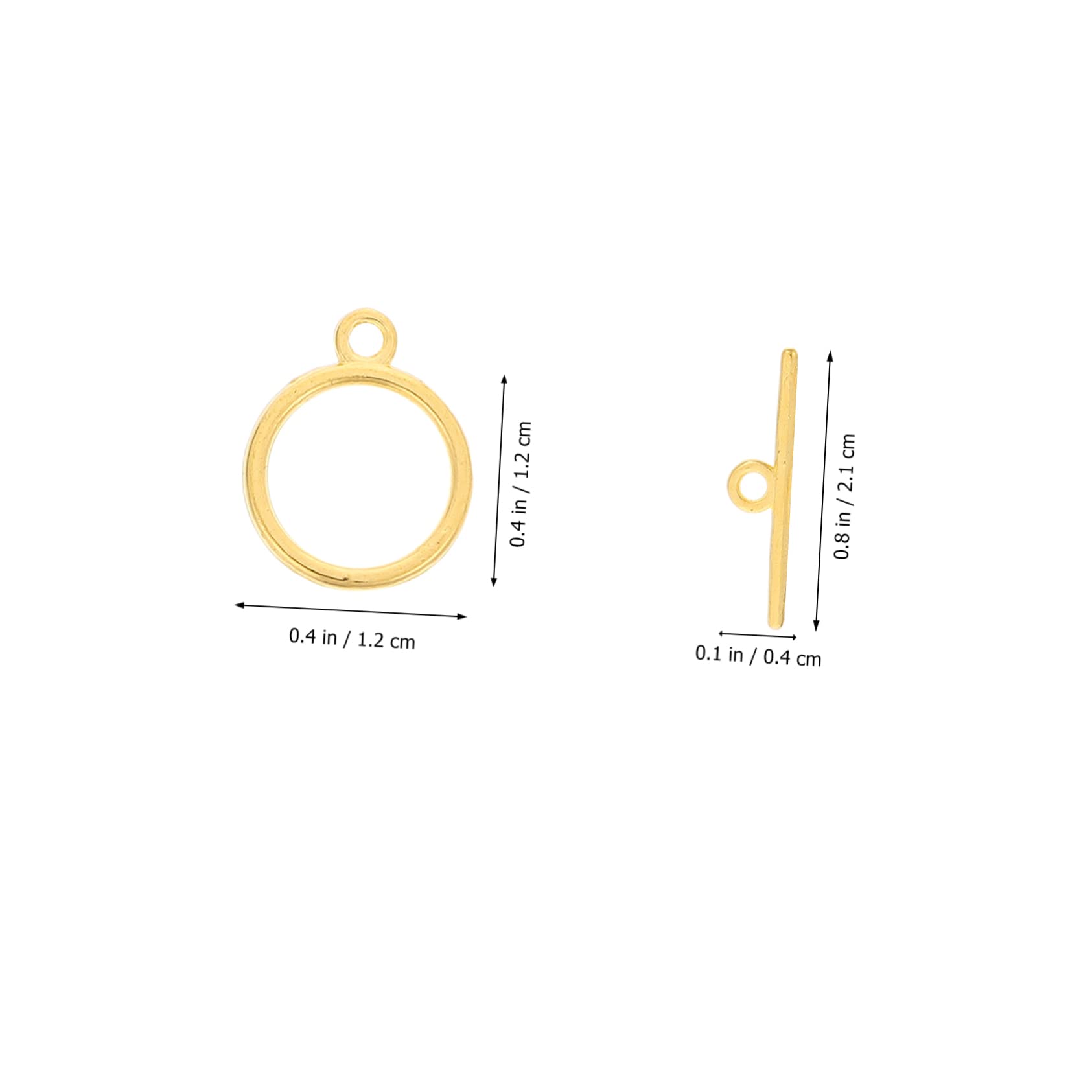 EXCEART 360juegos Broches De Joyas De Aleación Conectores De Toggle Para Pulseras y Accesorios Color Dorado y Plateado