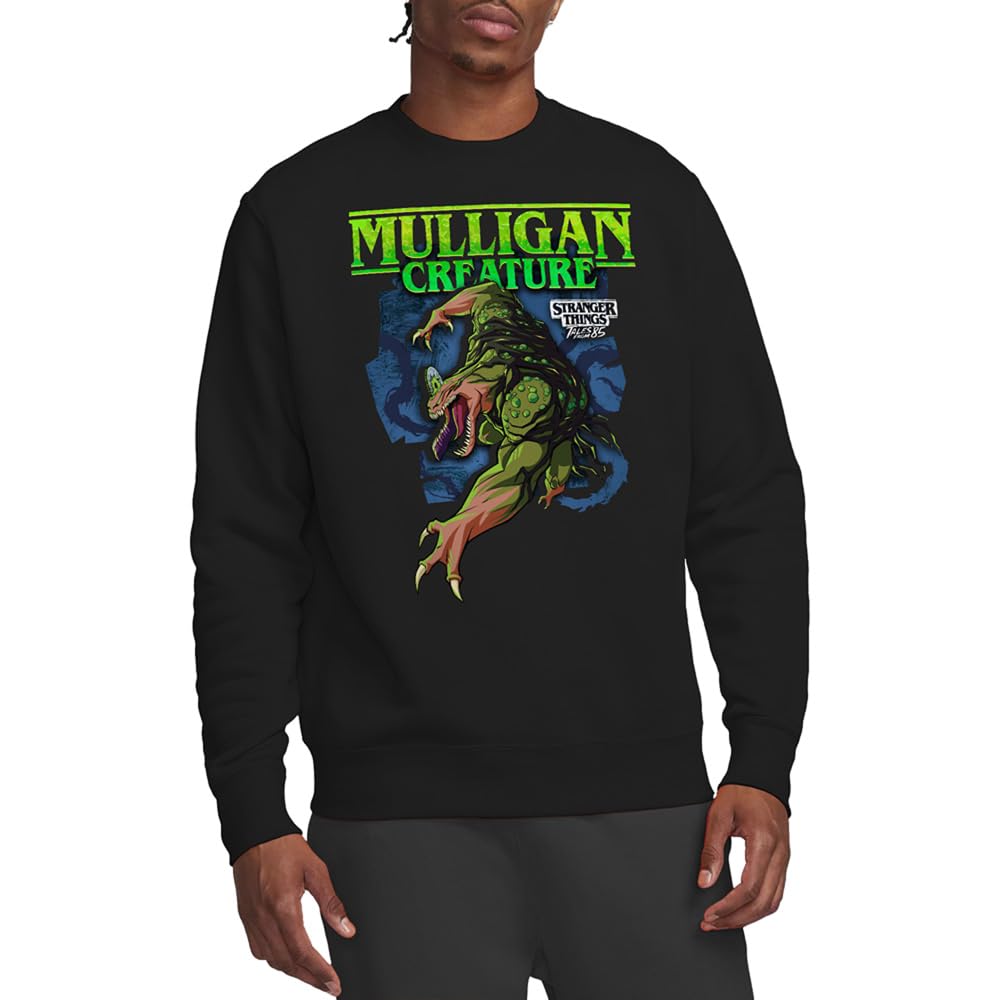 Stranger Things Men's Black Tales From 85 Mulligan Sweatshirt in Size XL, Sports Direct