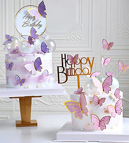 Butterfly Cake Decoration Fairy Cake Decoration Fairy Party Supplies Butterfly Party Supplies Fairy Garden Decoration for Fairy Butterfly Theme Birthday Wedding Decoration