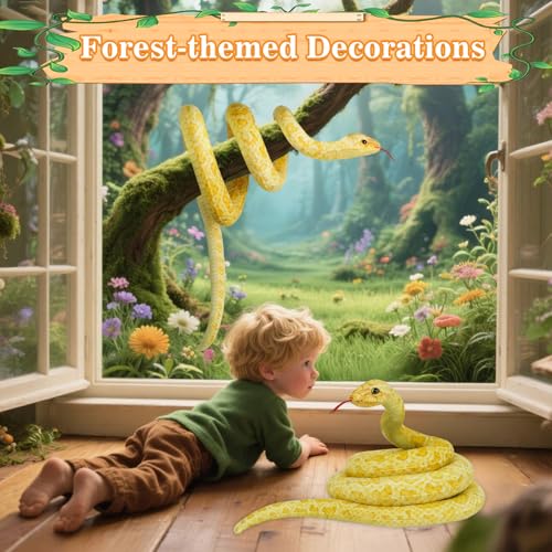AYSYR Schlange Kuscheltier Große Baumwolle für Kinder - Kuscheltier Schlange Emulation,Schlangen Kuscheltiere für Jungen Mädchen,Snake Prank Requisiten,Schlangen Spielzeug(200 cm/78.7 in)