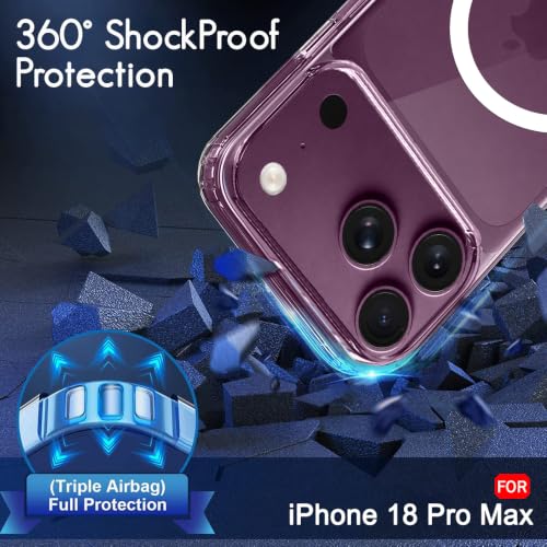 Image of TheGiftKart Ultra-Hybrid Back Case Cover for iPhone XVIII Pro Max Compatible with MagSafe | Camera Protection | Hard Crystal Clear Back | Shockproof Bumper Cover Case (PC & TPU, Transparent)