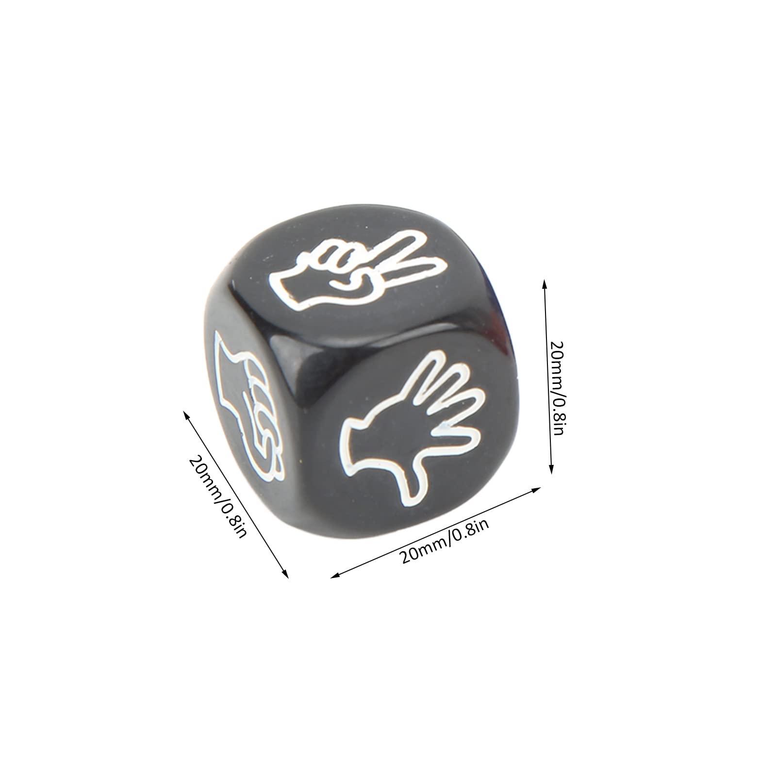 Dés De Devinettes Pierre-feuille-ciseaux – Lot De 12 Dés 20 Mm – 6 Couleurs – Jeu De Famille Et Soirées