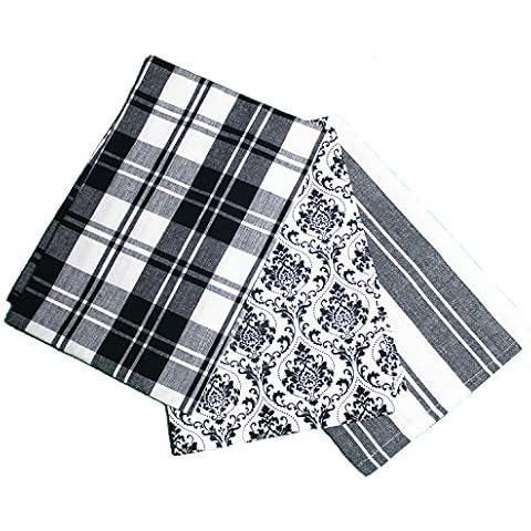 Prime Homewares Black Stripe Kitchen Linen Set Cover