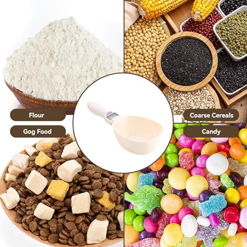 HERCHR Digitale Löffelwaage, Hundefutter Messbecher Digitalwaage Digitale Küchenwaage Messlöffel für Hunde und Katzen Pet Food Scoop Elektronische Digitaler Tierfutter Messlöffel Mit LED-Anzeige
