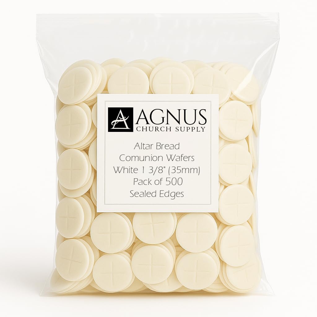 Altar Bread – White 1 3/8'', Pack of 500 | Premium Communion Wafers for Church Services, Eucharist, and Religious Ceremonies