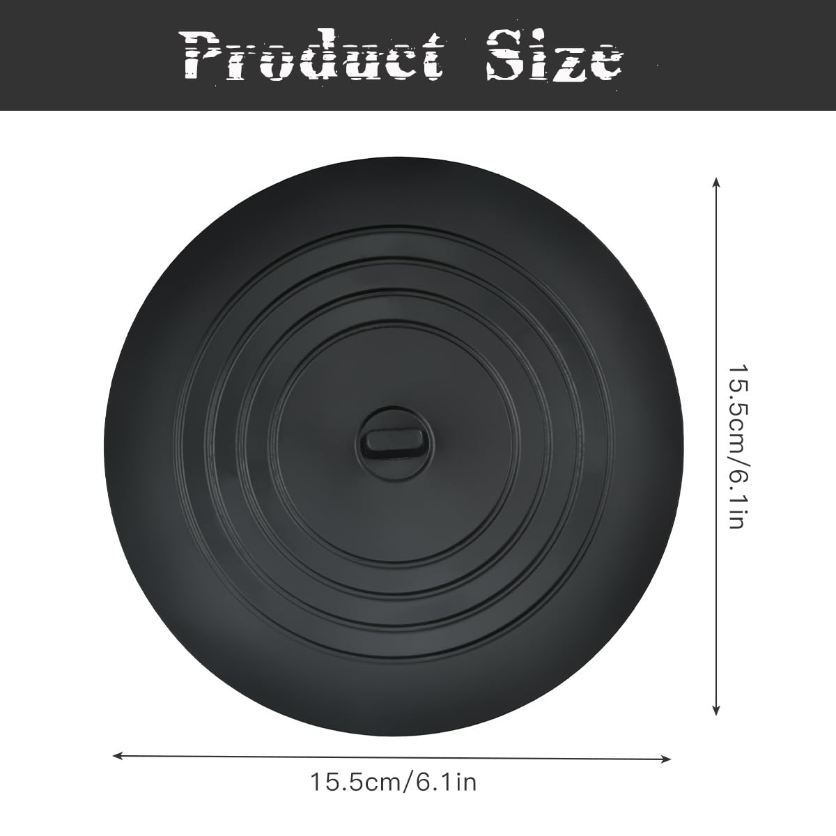 BTSKY Lot De 2 Bouchons De Vidange Universels En Caoutchouc SiliconE, 15,2 Cm, Pour Evier De