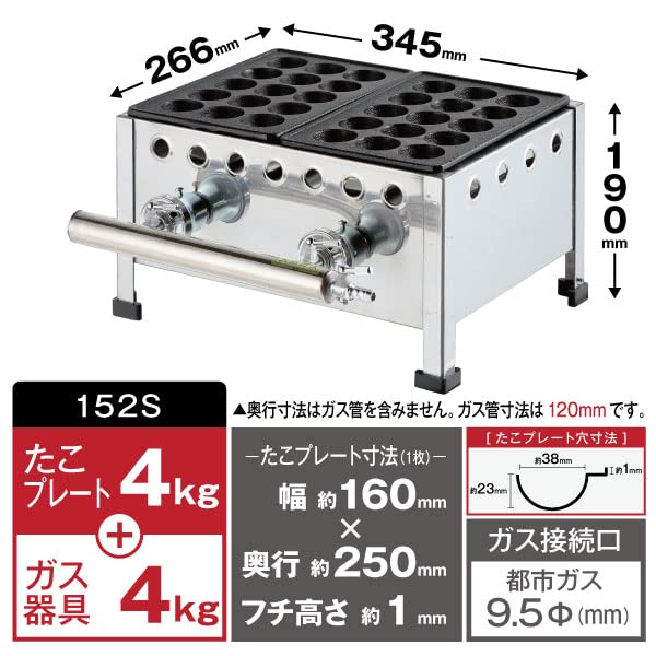 【新品】IKK たこ焼器 (15穴用) 3連 新品】IKK たこ焼器 (15穴用) 3連