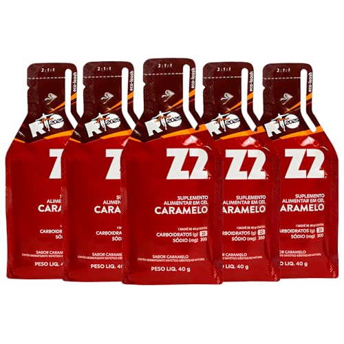 Energy Gel Z2 | Z2+ | Edição Especial | Suplemento Alimentar de Carboidratos em Gel Líquido para Atletas de Alto Rendimento - Linha Gameday/LOAD UP - Box 05 Sachês 40g Cada (Box - 05 Saches | 25 Carb, Caramelo MDR)