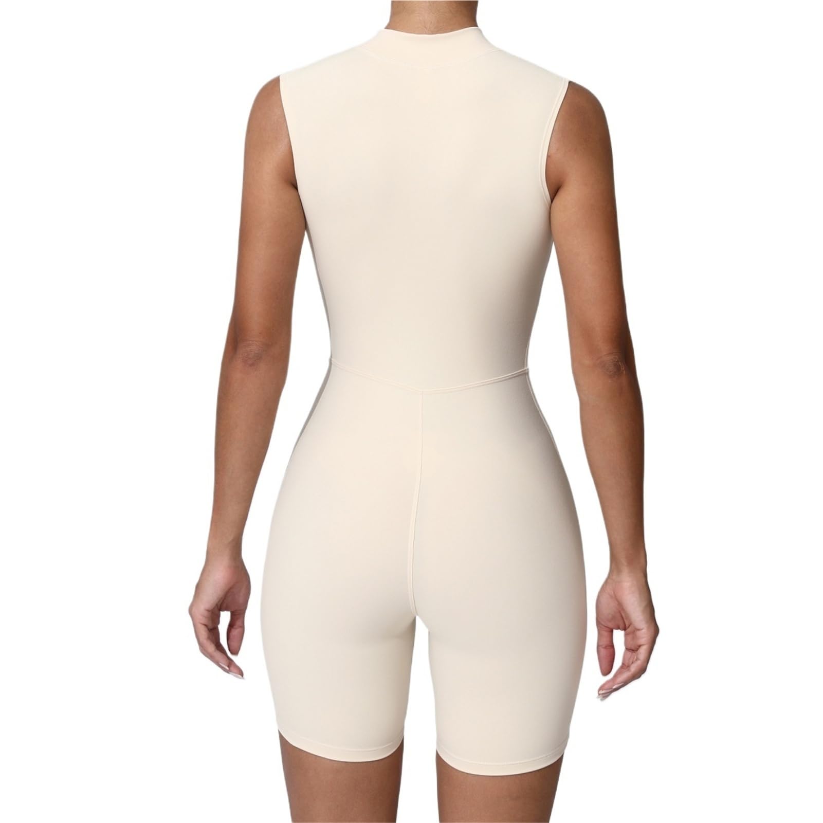 Body de Yoga sin Mangas con Cremallera Frontal for Mujer, Mono de Baile Deportivo de Verano de Secado rápido