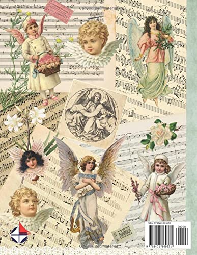 Miniatura 2 de Decoupage Scrapbooking Collectible Angel Cherub Papercraft Ephemera To Cut And Collage 15 sheets-30 Pages 8x11 inch Paperback with 120+ Images