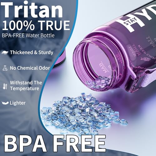 Mevoly Trinkflasche, 1L Wasserflasche Auslaufsicher BPA-Frei aus Tritan, 1 Liter Trinkflasche Sport mit Zeitmarkierung und Abnehmbare Schnürung, Flasche für Fitnessstudio, Oudoor, Gym, Schule