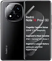 Smartphone Xiaomi Redmi Note 14 Pro+ Plus 5G Preto 8GB RAM 256GB ROM NFC Modelo 24115RA8EG