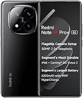 Smartphone Xiaomi Redmi Note 14 Pro+ Plus 5G Preto 8GB RAM 256GB ROM NFC Modelo 24115RA8EG