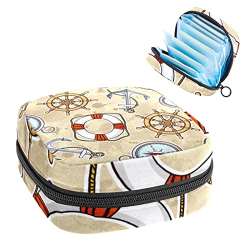 Anchor Lifebuoy Period Pouch Portable,Tampon Storage Bag for Sanitary Napkins