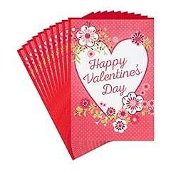 Pink Heart and Flowers, 10 cards with envelopes