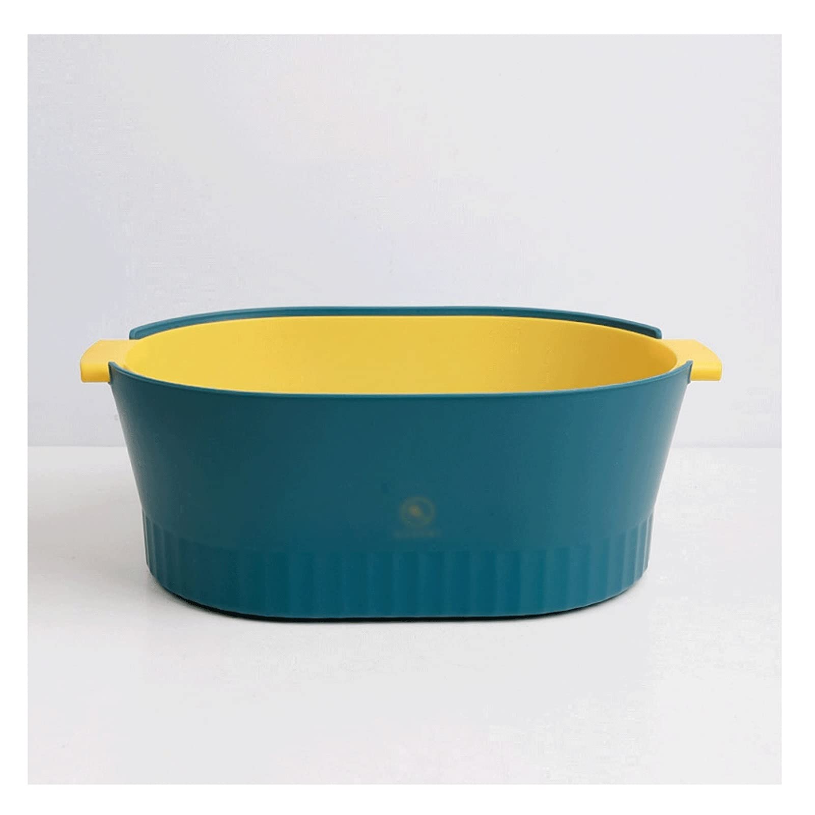 Colador, colador colador, colador colador cesta, fregadero colador colador cesta de drenaje 2 en 1 cesta de drenaje de plástico colador de frutas desmontable de doble capa cesta de filtro de lavado de