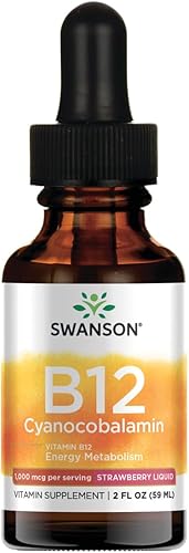 Swanson Vitamina B-12 Sublingual Líquido 1Vitamina 000 mcg 2 fl oz (2.0 fl oz) Líquido