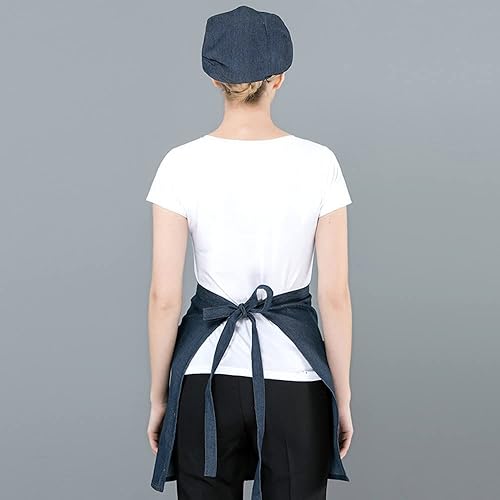 Miniatura 6 de TOPTIE Delantal de cintura de mezclilla unisex para camarerocamarero