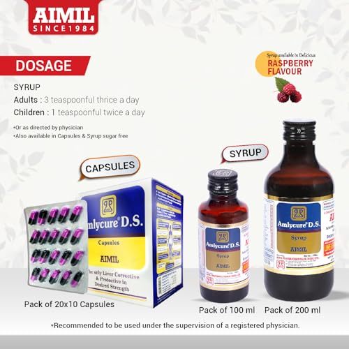 Image of AIMIL Amlycure D.S. Syrup for Liver Health - Natural Liver Herbal Tonic | 100 ml