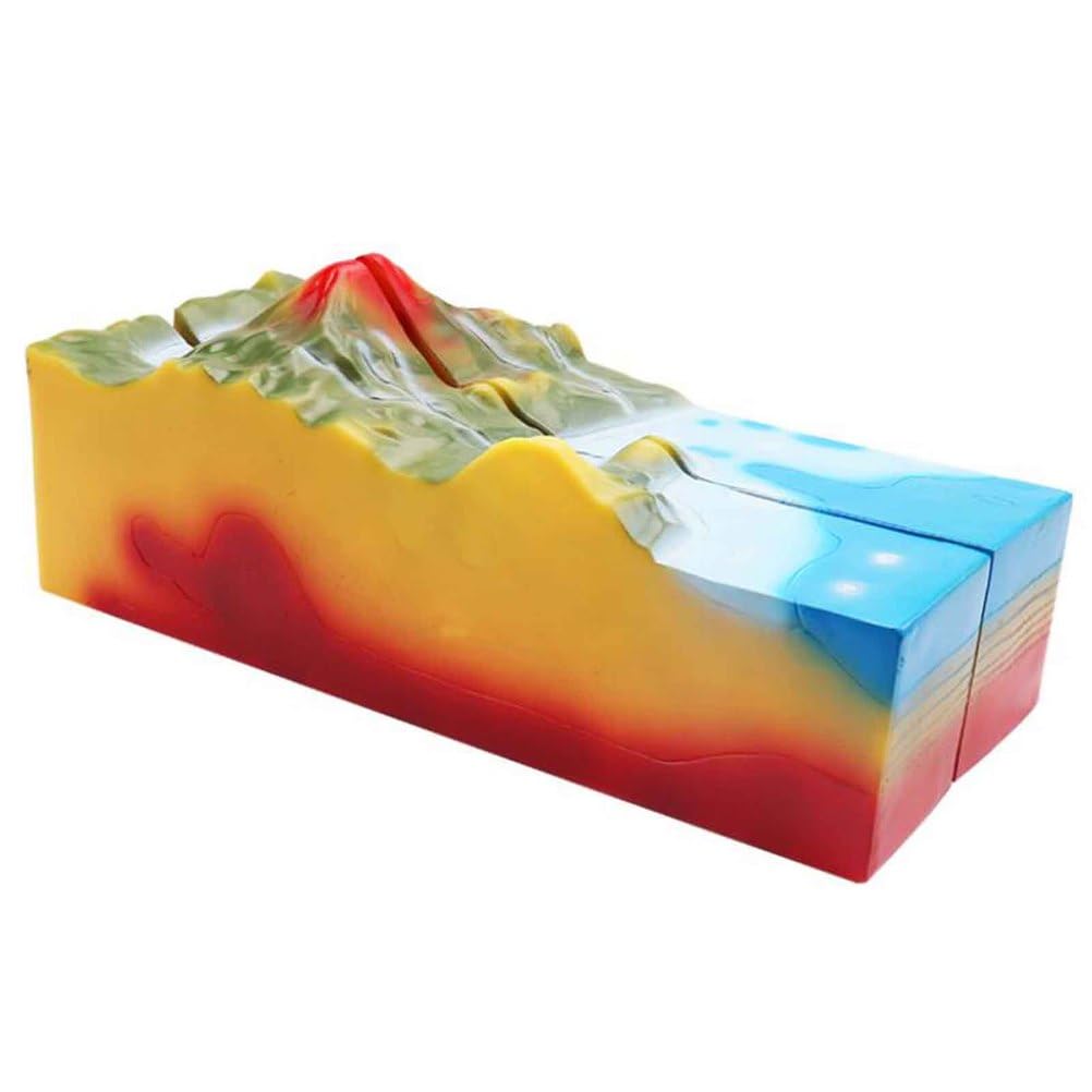 Modelo de Demostración de Volcanes Modelo de Placa de Geología 3D Modelo de Tectónica para Aula de Ciencias y Forma del Terreno
