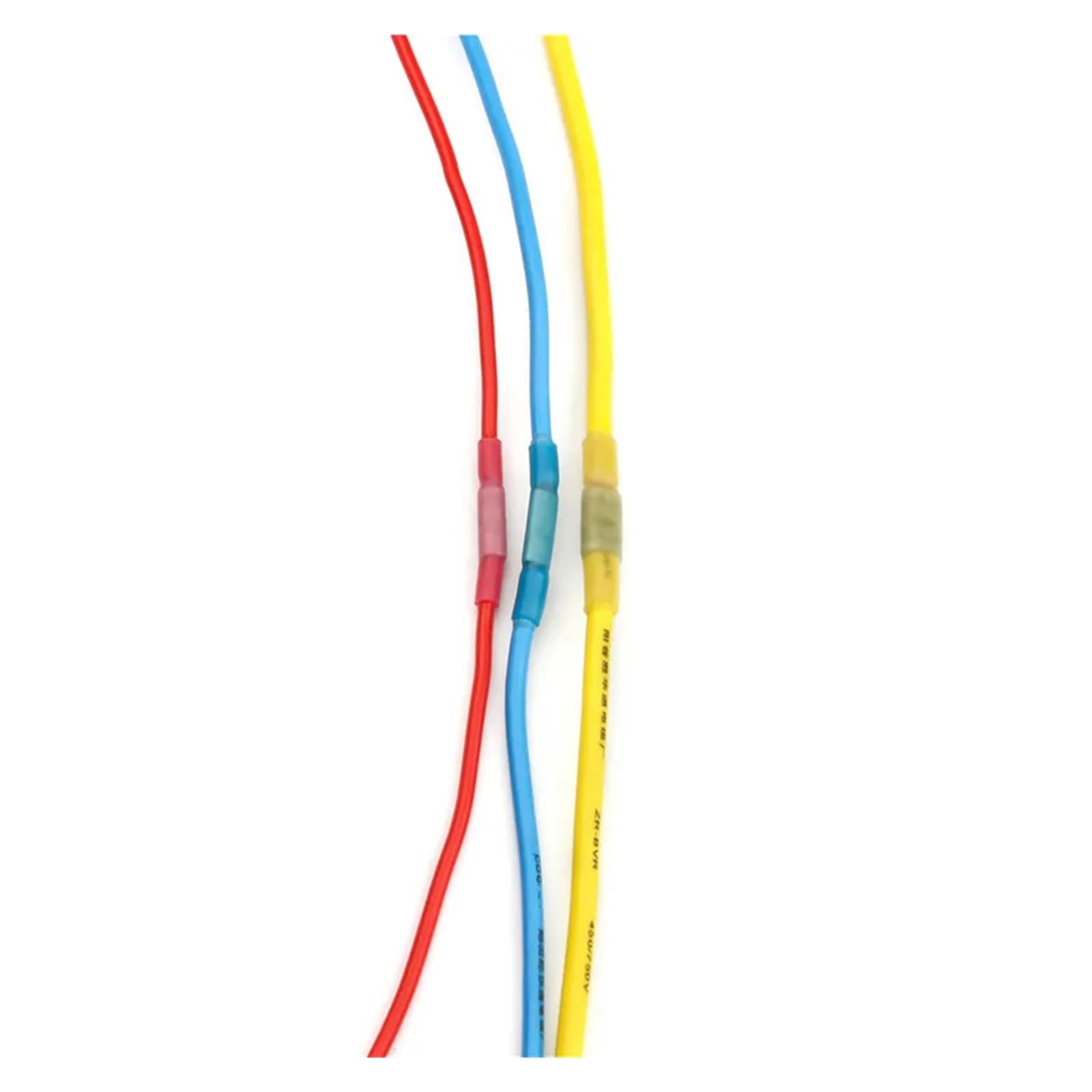 100 Stück Schrumpfverbinder für Kabel, isolierte elektrische Crimpklemmen, 3 Farben