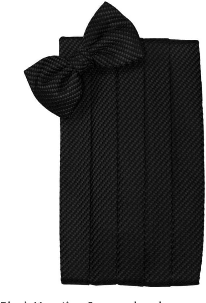 Venetian Micro Neat Tuxedo Cummerbund and Bow Tie Set