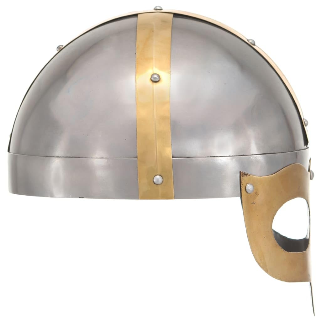 Genérico Réplica de Casco Vikingo Antiguo Larp Acero Plateado,Arte y Ocio,Hobbies y Artes Creativas,Coleccionables,Armas coleccionables-286236