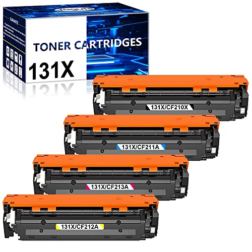 4-Pack 131X 131A Compatible para Toner HP 131X CF210A CF210X 131A para HP Laserjet Pro 200 Color M251n, M251nw, Laserjet Pro 200 Color MFP M276nw, M276n, CP1525N, 125A CB540A, CP1115FNW, CP1525N,125A