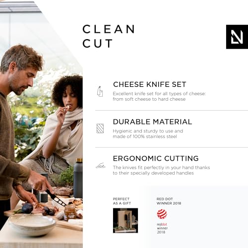 Lars Nysøm ED-E-STEEL Cheese Knife Set Edge 2 Pcs. I Cheese Knife Set Made Of Stainless Steel I Cheese-Board thumb #1