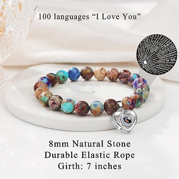 JoycuFF Gifts for Women 𝟭𝟬𝟬 𝗟𝗮𝗻𝗴𝘂𝗮𝗴𝗲𝘀 𝗜 𝗟𝗼𝘃𝗲 𝗬𝗼𝘂 𝗕𝗿𝗮𝗰𝗲𝗹𝗲𝘁 Anniversary Mothers Day Christmas Birthday Gifts for Daughter Granddaughter Sister Niece Girlfriend Wife Women - Image 4