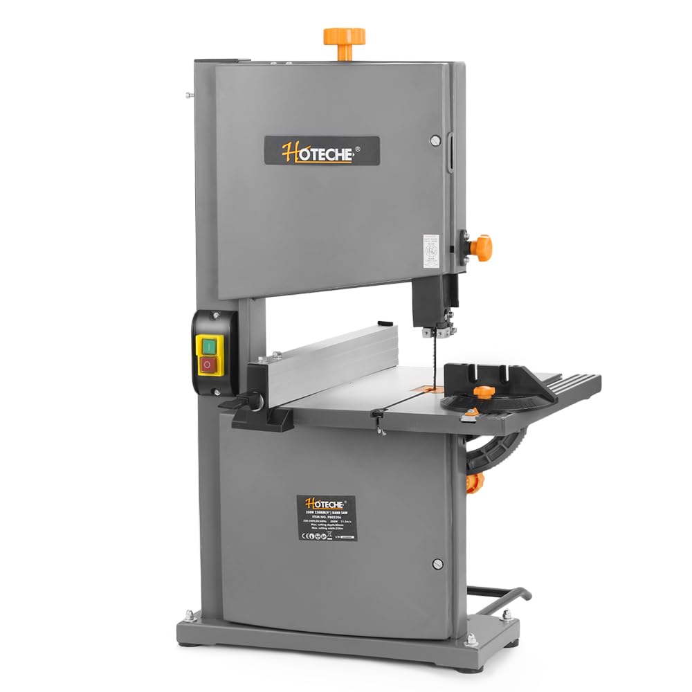 Hoteche 230MM Bandsäge | 350W Kupferdrahtmotor, 11.5M/S Sägeblattgeschwindigkeit, in Zwei - Wellpappe - Karton