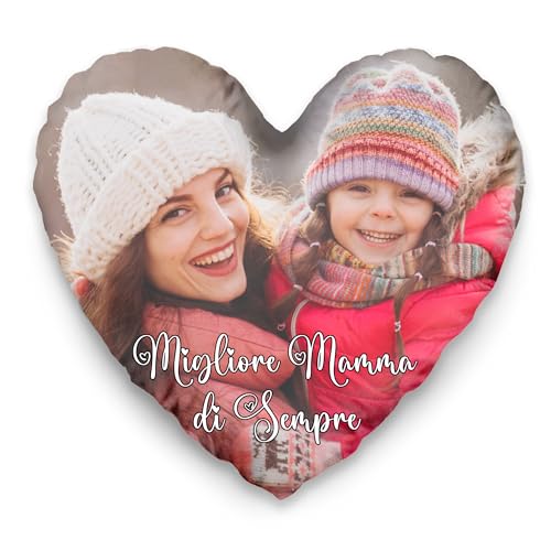 Easycosy Cuscino Personalizzato con Foto e Testo, Stampa Fronte-Retro Federa
