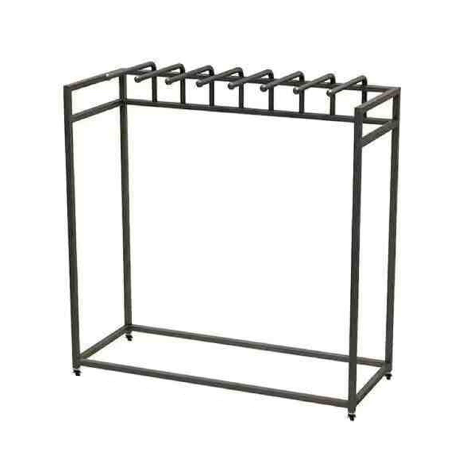Rouleaux de tissu support de rangement robuste en acier noir 150 cm avec roulettes