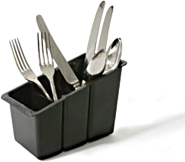 Delfinware Plastic Cutlery Basket, Black, 19 x 10.5 x 13 cm