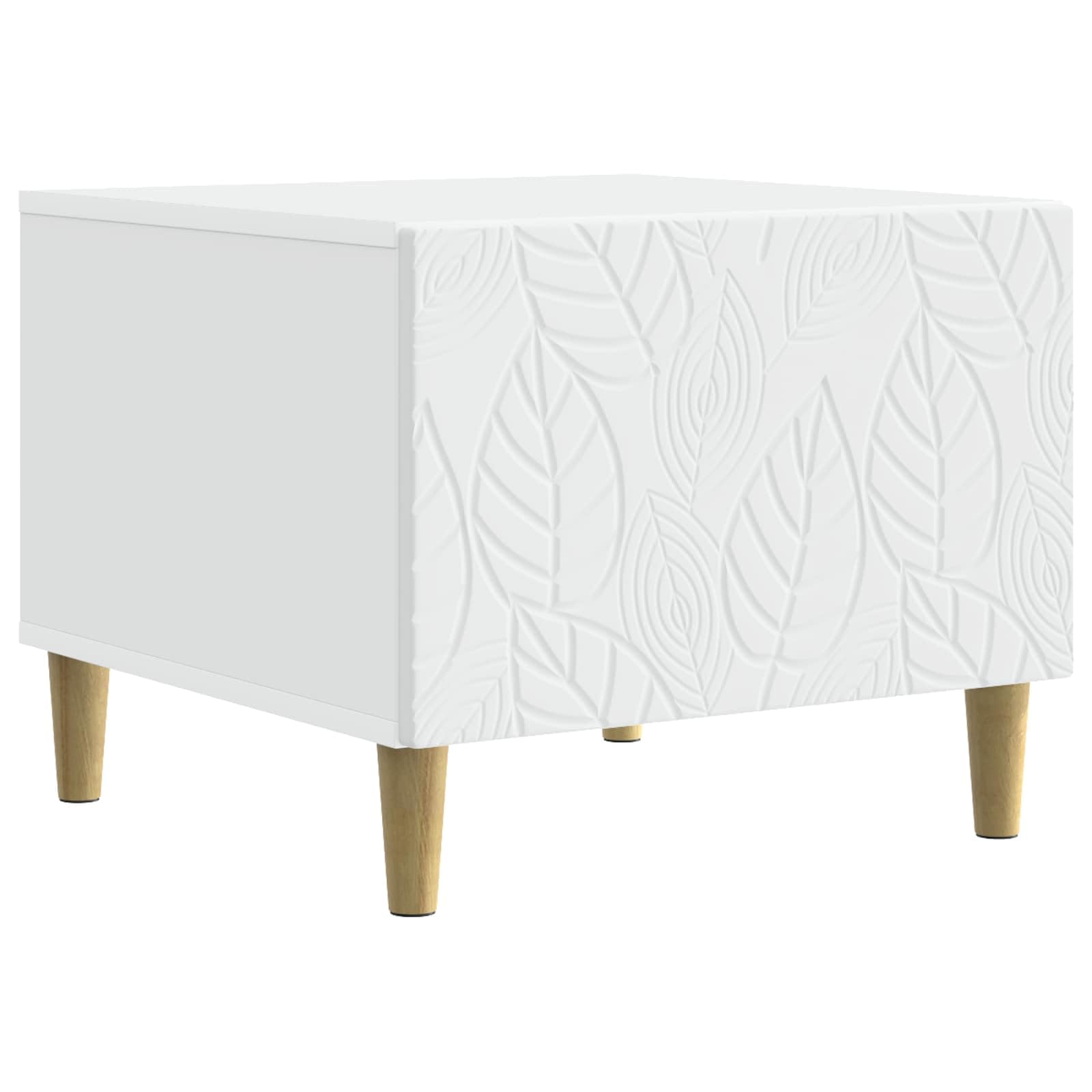Table basse salon blanc 50 cm pour vos soirées télé et moments de détente en famille