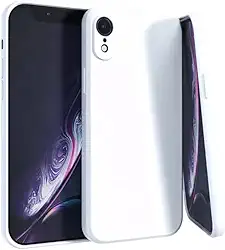 Capa Capinha Silicone Aveludada Compatível Com iPhone XR Premium (BRANCO)