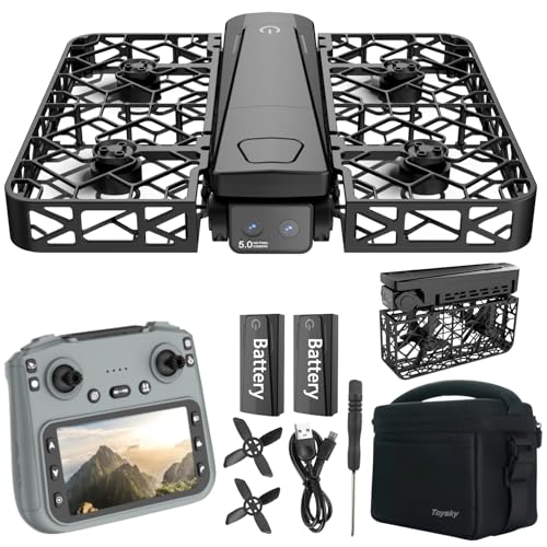EcuFlyAi 2K Dual Camera Drone with 4.5' LCD Screen Remote (No Phone Needed), Brushless Motor FPV...