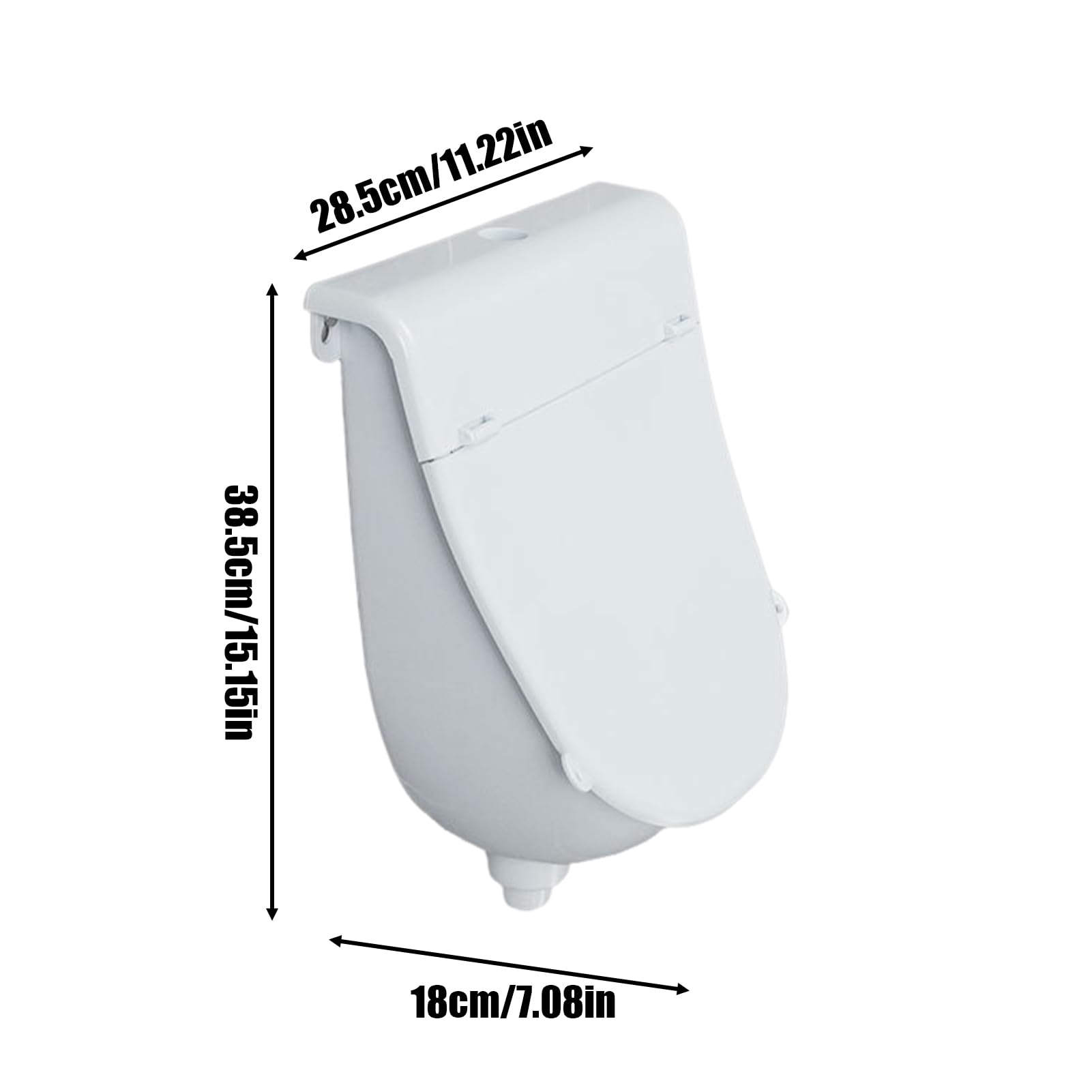 Kommerzielles Wandurinal - Überlauffester Urinausleiter mit Deckel, langlebige Wandmontage Herren Kinderbadezimmerarmatur | Perfekte Outdoor-Garage Campingtoilette Hinterhof RV Tragbare Hygiene