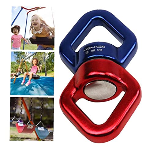 Touw Swivel Connector 30KN Swing Swivel Magnesiumlegering Micro Rotator Swing Spinner Climbing Carabiner voor training… - Afbeelding 8