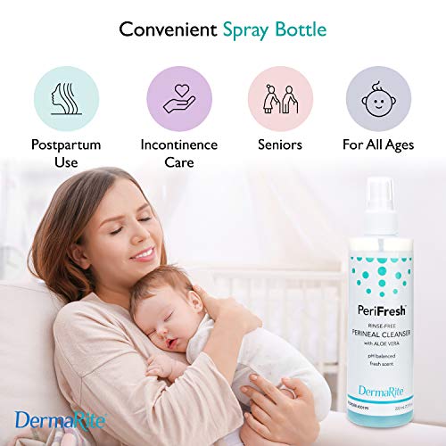 Perifresh No Rinse Perineal Cleanser Spray, 6 Pack - 7.5 Oz Peri Bottle - Mild Formula With Aloe - For Incontinence Care, Postpartum - For Men And Women #TOP1
