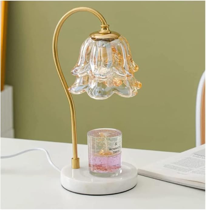 Lámpara de Mesa Calentadora de Velas OLOTU con Base de Mármor y Luz Suave miniatura 2