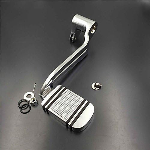 SMT- Chrome Rear Brake Lever Brake Padal with Aluminum Foot Peg Compatible with 2014 Later Touring Trike Model Road King Street Glide CVO Tri Glide [B01J7PD3IY]