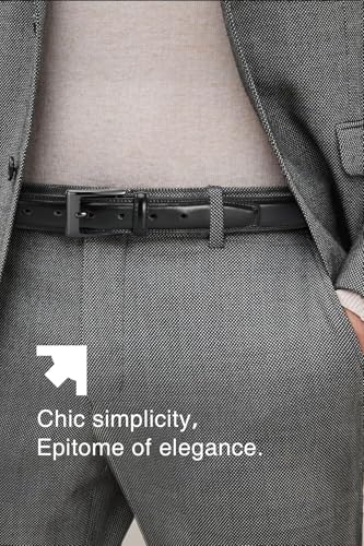 Image of Contacts Men's Genuine Leather Pin Buckle Belt | Leather Belt for Men Classic Designs for Work & Business Casual