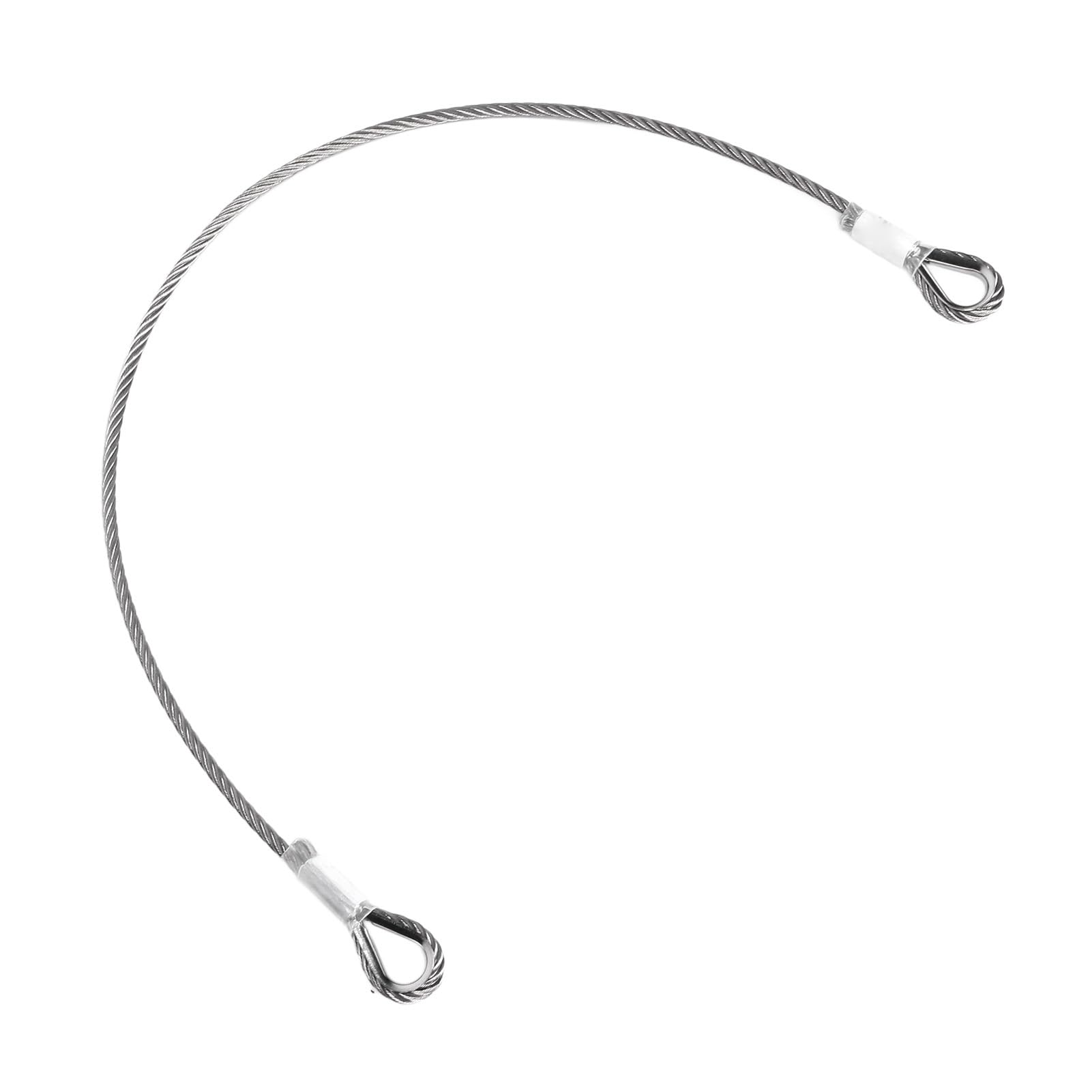 Cable de Seguridad Resistente para Viajes Al Aire, Cable de Bloqueo de Acero de Doble Bucle Duradero, Soporte de Carga de 25 KN, Longitud de 3,28 Pies