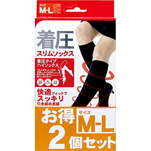 Amazon.co.jp: 着圧スリムソックス 2足セット M-L : ファッション