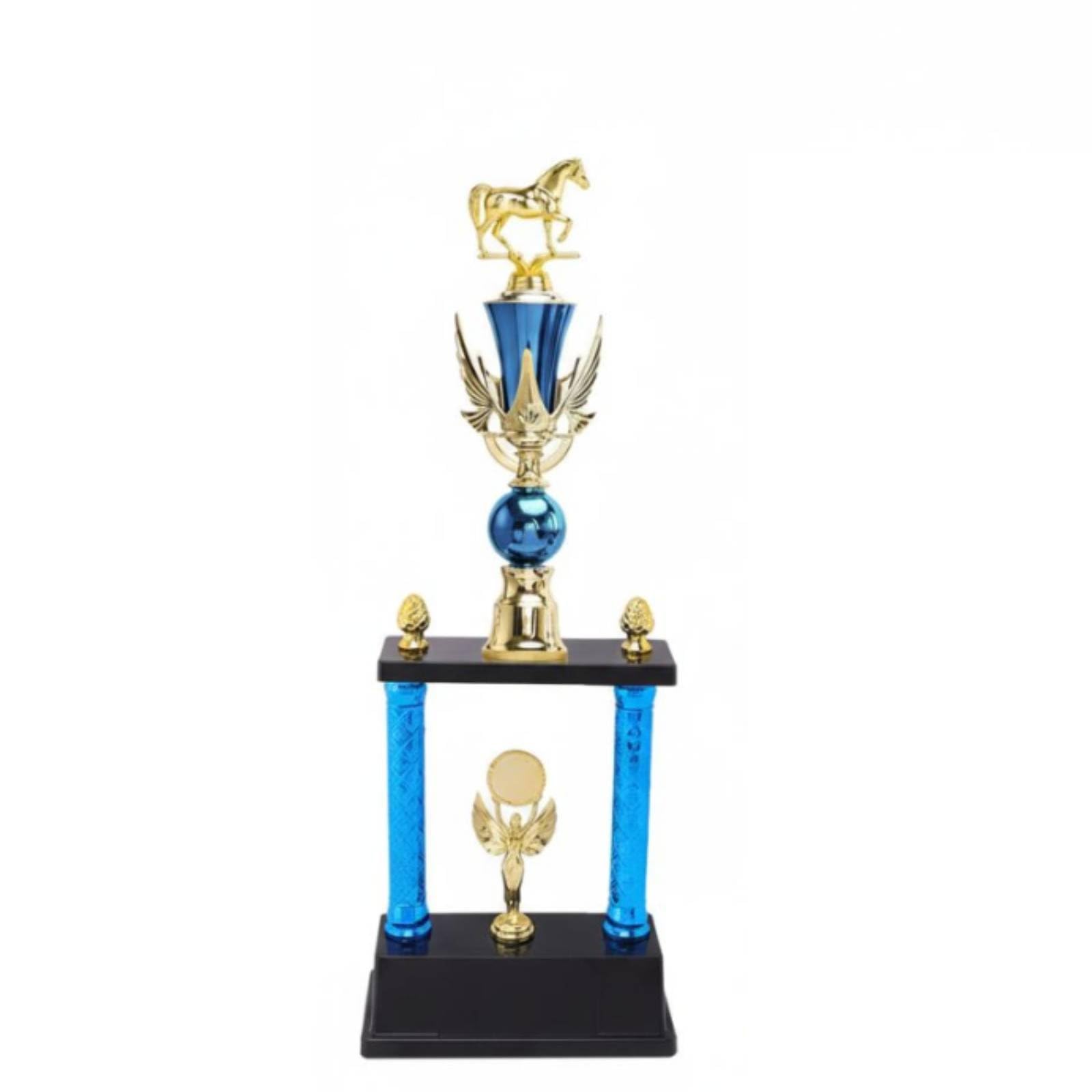 Customizable Horse Racing Award Complimentary Engraving Equestrian Award Statue Creative Design Golden Horse Award for Equestrians, Jockeys, 71CM, Ez01-two Pillar | Sporting Goods-image-33